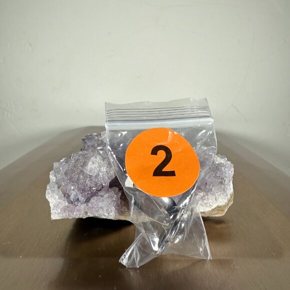 Sterling Silver Ring Round Amethyst Floral Gemstone Statement Jewelry Size 10 - Picture 5 of 5